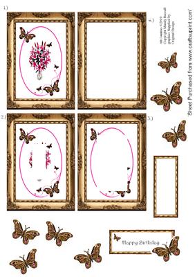 Framed Tunnel of Flowers with Butterfly Detail