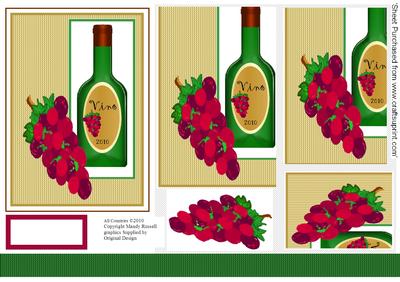 Pyramid Corner Stacker Bottle of Wine Design Sheet