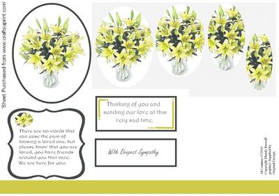 Sympathy Pyramid Stacker Card with Sentiment Mask