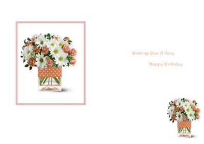 Tank Vase Vellum - Wishing You a Very Happy Birthday