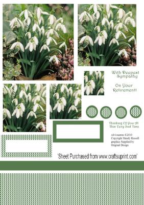 Thinking of You at This Very Sad Time Snowdrops Pyramid Stacker