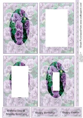 Floral Fancies Invertage Pyramid Quick Card Design Sheet Wit