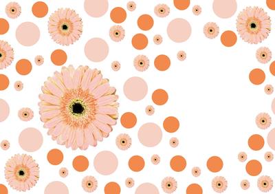 Gerbera and Spots Salmon Vellum