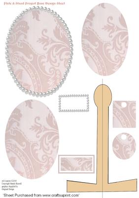 Cut and Fold Your Card Stand and Embellish Your Plaque