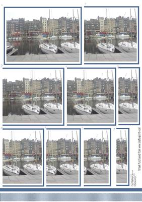 Boats in Harbour Side Stacker Panel Male Design Sheet