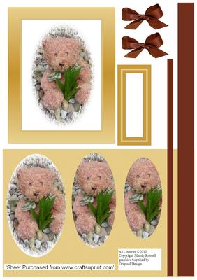 Cute Teddy Bear Step by Step Pyramid Stacker Design Sheet