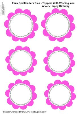 Faux Spellbinders Topper Sheet - Bright Pink