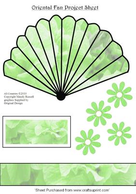 Pale Green Oriental Fan Project Sheet