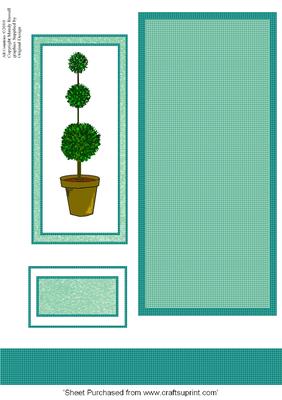 Unisex Topiary Design Topper Sheet with Backing Plate