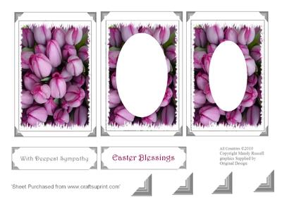 Easter or with Deepest Sympathy Tunel Design Sheet