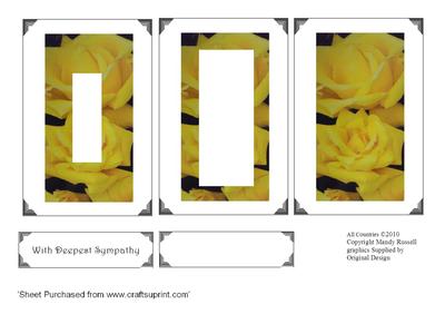Tunnel / Invertage Yellow Rose Design Sheet