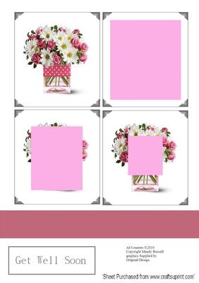 Tunnel Design Sheet with Tank Vase of Chrysanth & Roses