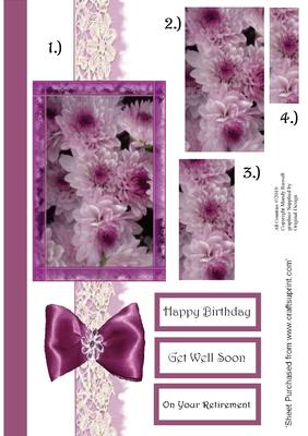 Mock Vinatge Floral Style Pyramid Stacker