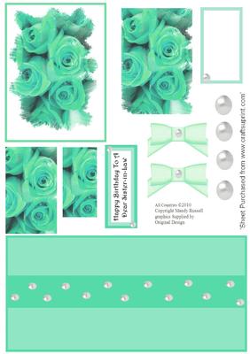 Sister in Law Happy Birthday Feathered Rose Pyramid Design S