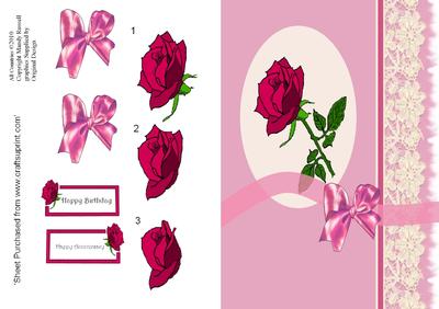 Pink Rose Step by Step Decoupage Rose
