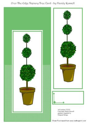 Over the Edge Topiary Tree Card