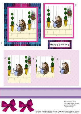 Spike in the Garden Pyramid with Tartan Background