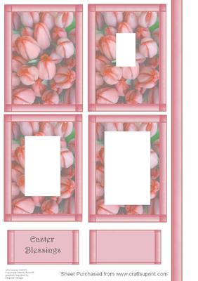 Happy Easter Pink Tulip Invertage Tunnel Sheet