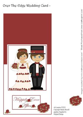 Over the Edge Card - on Your Wedding Day