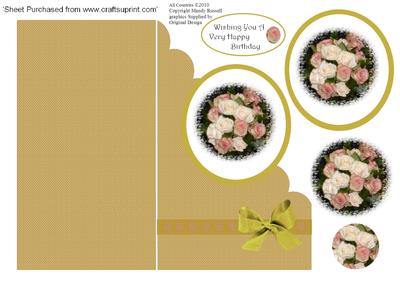 Cut Fold and Create - Peach and Cream Roses Bouquet
