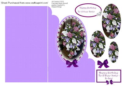 Cut Fold and Craft Lilac Bouquet to a Dear Sister