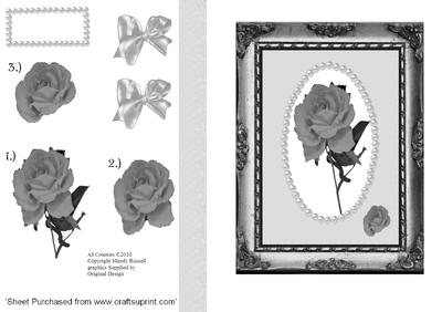 Victoriana Times Roses and Pearls Step by Step Black & White