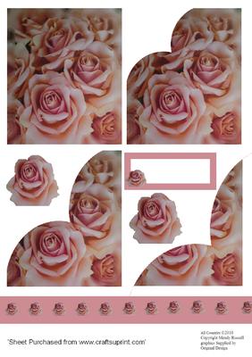 From the Heart Range Scalloped Edge - Peach Roses