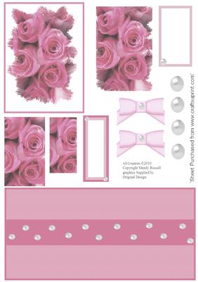 Pink Roses and Pearls Pyramid Design Sheet