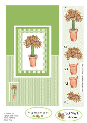 From the Heart Range - Over the Edge Sunflower Topiary