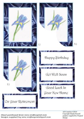 From the Heart Scalloped Edge Pyramid Card - Water Coloured