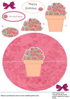 From the Heart Wobble Card with Flower Pot