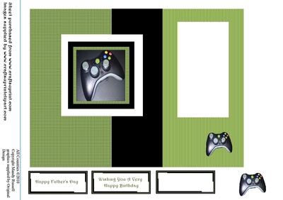 Father's Day Fold Back Gamestation Design Sheet