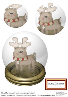 Simple But Stunning Reindeer Snow Globe