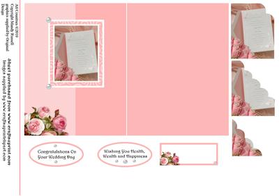 Wedding Card Fold Back Card with Scalloped Corner Stacker