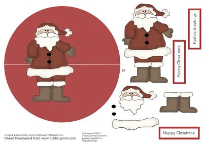 Santa Over the Edge Wobble Card
