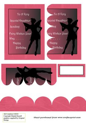 Star Struck Fairies Scalloped Edge Pyramid Card