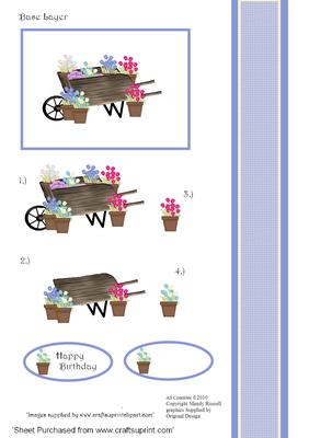 A Morning in the Garden Decoupage Design Sheet