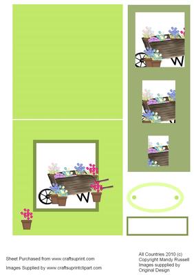 My Wheel Barrow Pyramid Project with Card Front