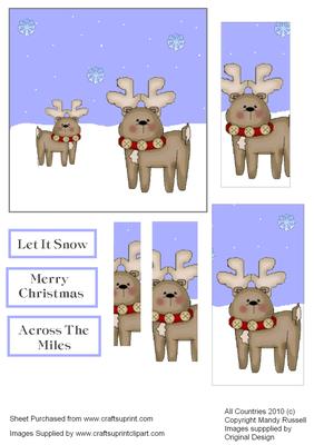 Cute Reindeer Pyramid Design Sheet
