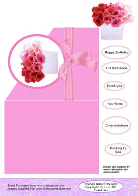 Floral Corner Card with Multi Text Toppers