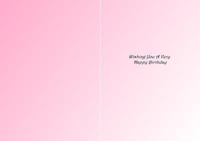 Wishing You a Very Happy Birthday Insert with Pink Faded Bac