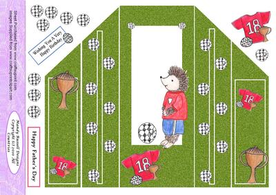 Spike the Hedgehog Playing Football Theatre Card