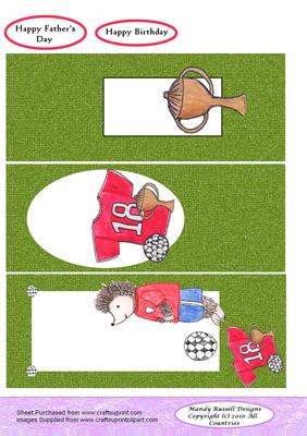 Spike Playing Football Trifold Fillers