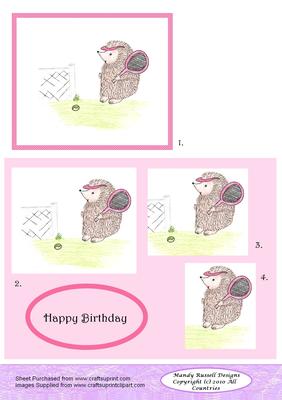 Henriette Playing Tennis Stacker Sheet