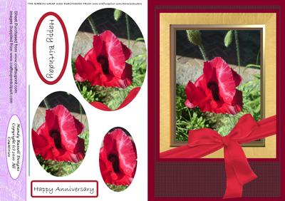 Pretty as a Poppy Card Front Design Sheet