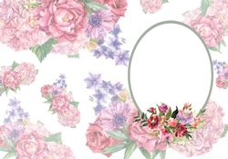 Floral Insert A5 Portrait Card - Spring and Summer Bouquets