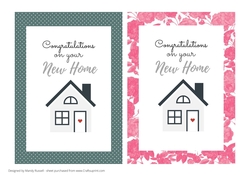 Congratulations on your New Home Topper Design sheet