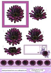 Purple Gerbera Decoupage Sheet