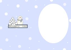 Flakey and Friends Christmas Landscape Insert for an A5 Card