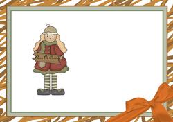 Flakey and Friends Christmas Landscape Insert for an A5 Card